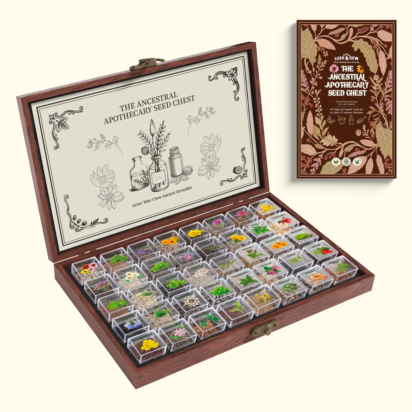 The Ancestral Apothecary Seed Chest - 40 Varieties of Medicinal Herb Seeds